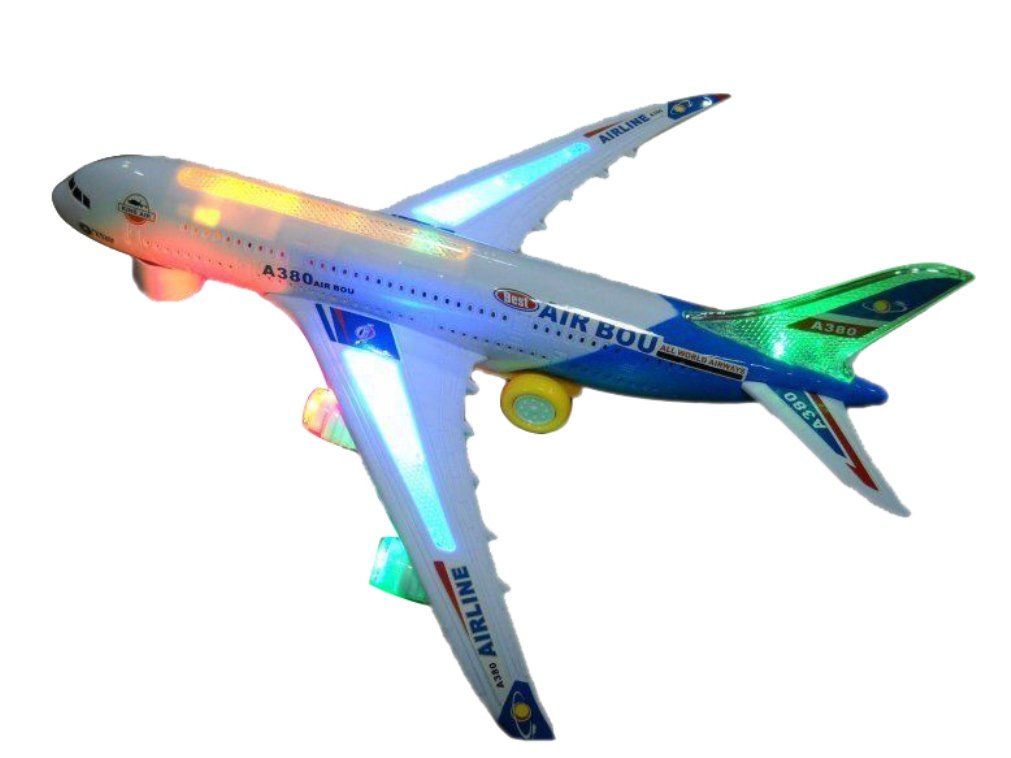 Buy AirBus Musical Lights Self Rotating Aeroplane Toy (White) Online ...