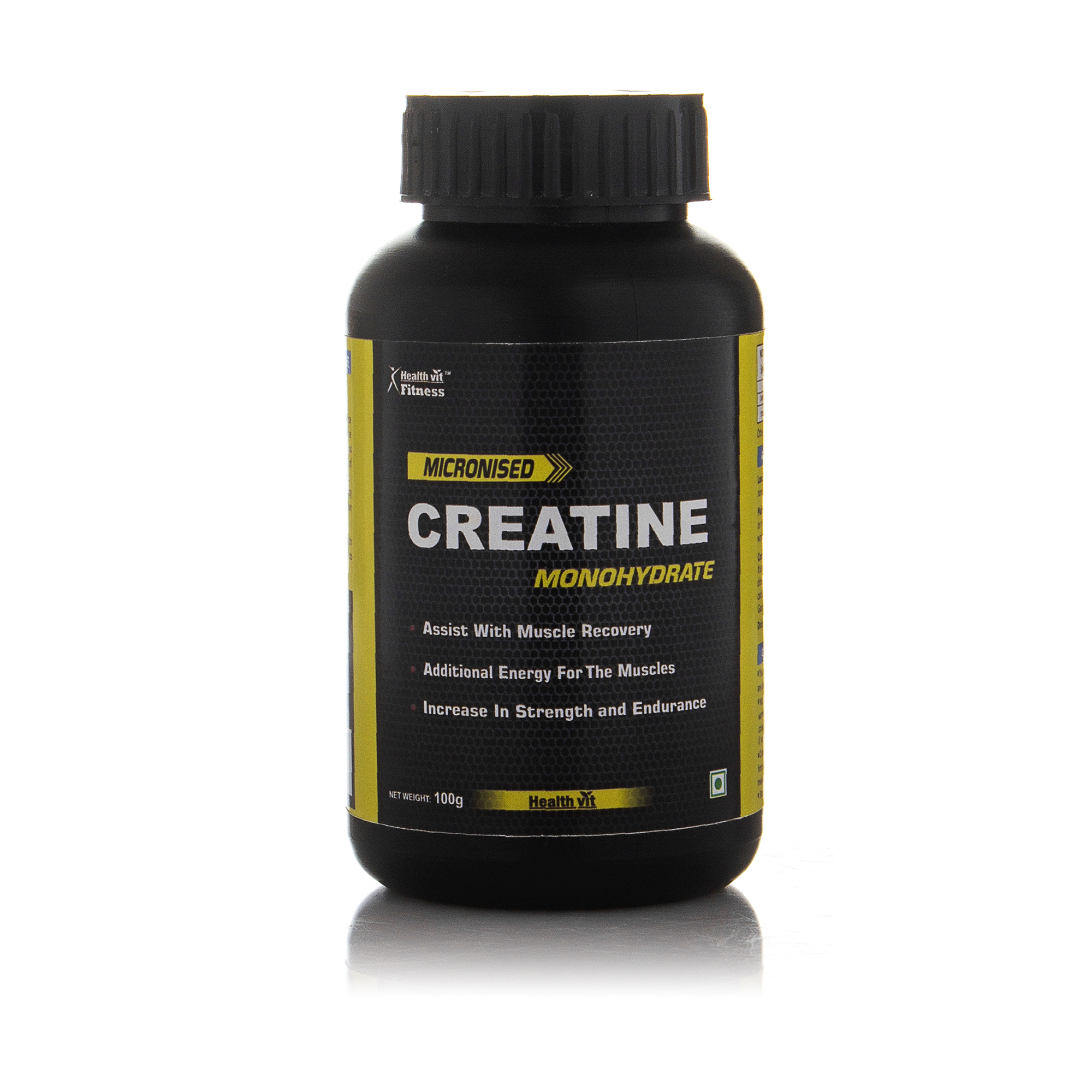 Buy Healthvit Micronised Creatine Monohydrate 100gm Powder(pack of 2 ...