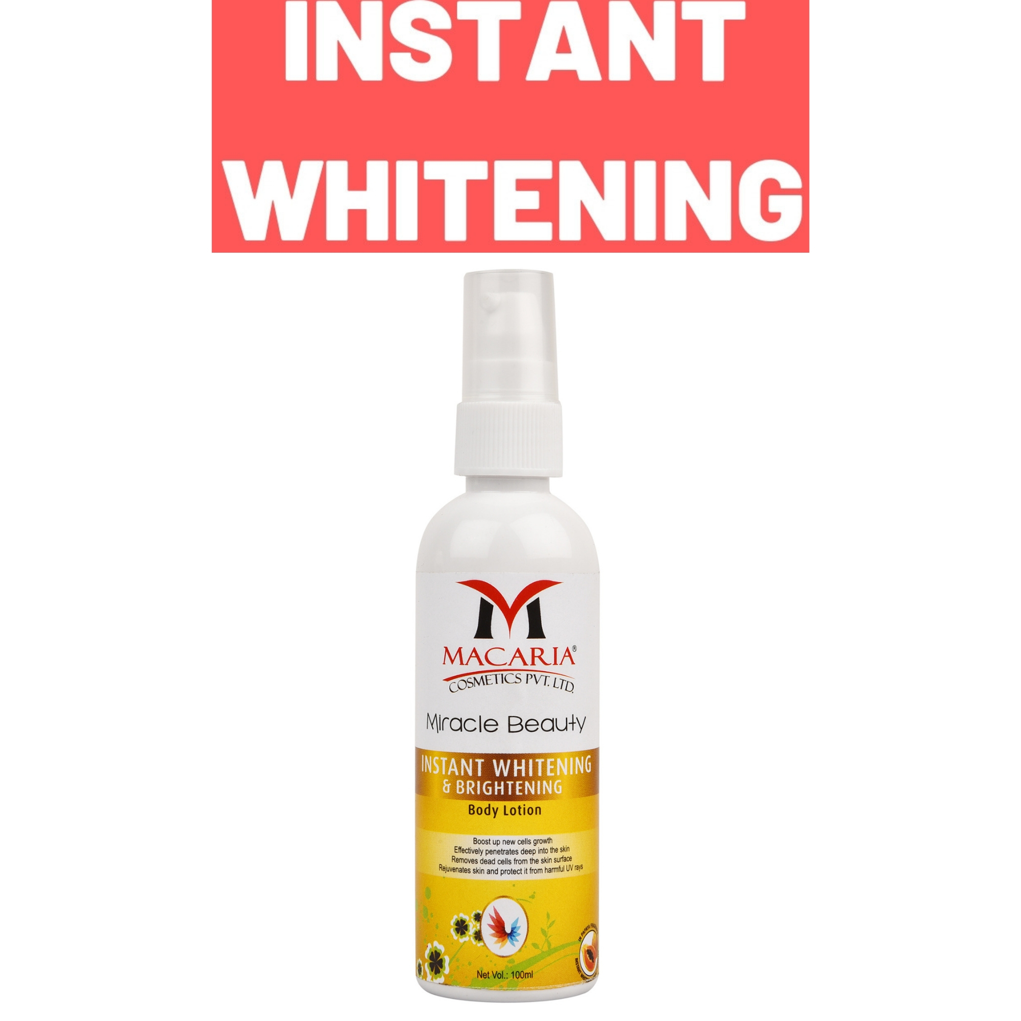 instant whitening kojic acid body lotion