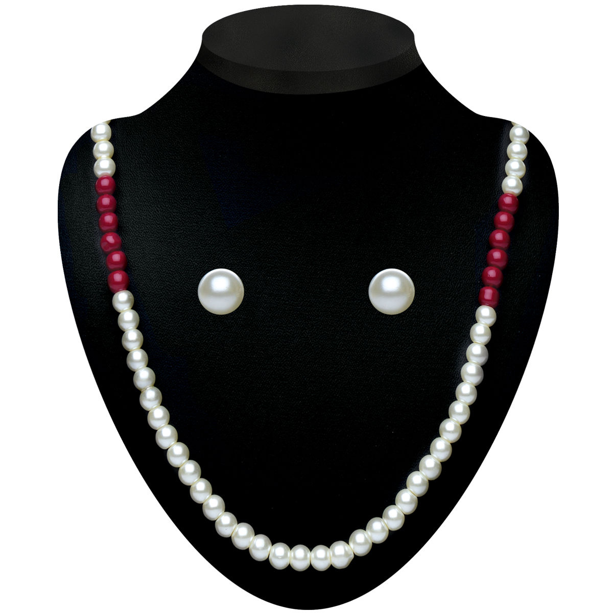 Buy JewelMaze Gold Plated Multicolour Designer Pearl Combo Set of 3 Necklace PAA1437 Online