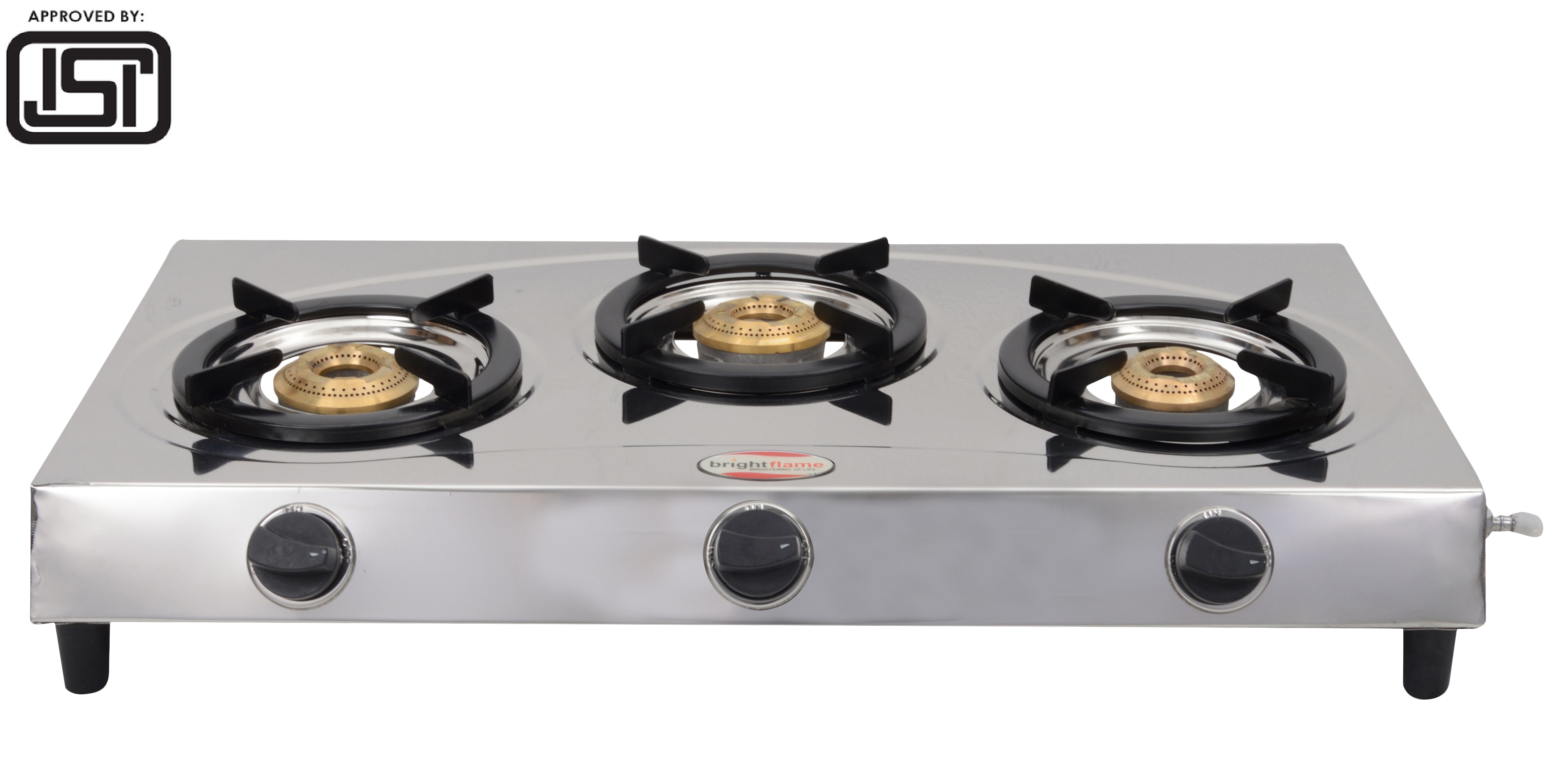 Buy brightflame Surya Triad 3 Burner Stainless Steel Gas Stove Online