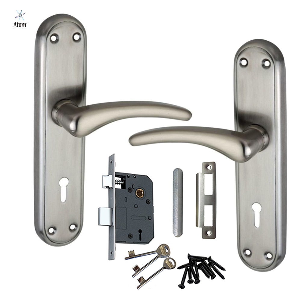 Buy Atom Mortise Lock Set Beta Stainless Steel Satin Finish With Double ...