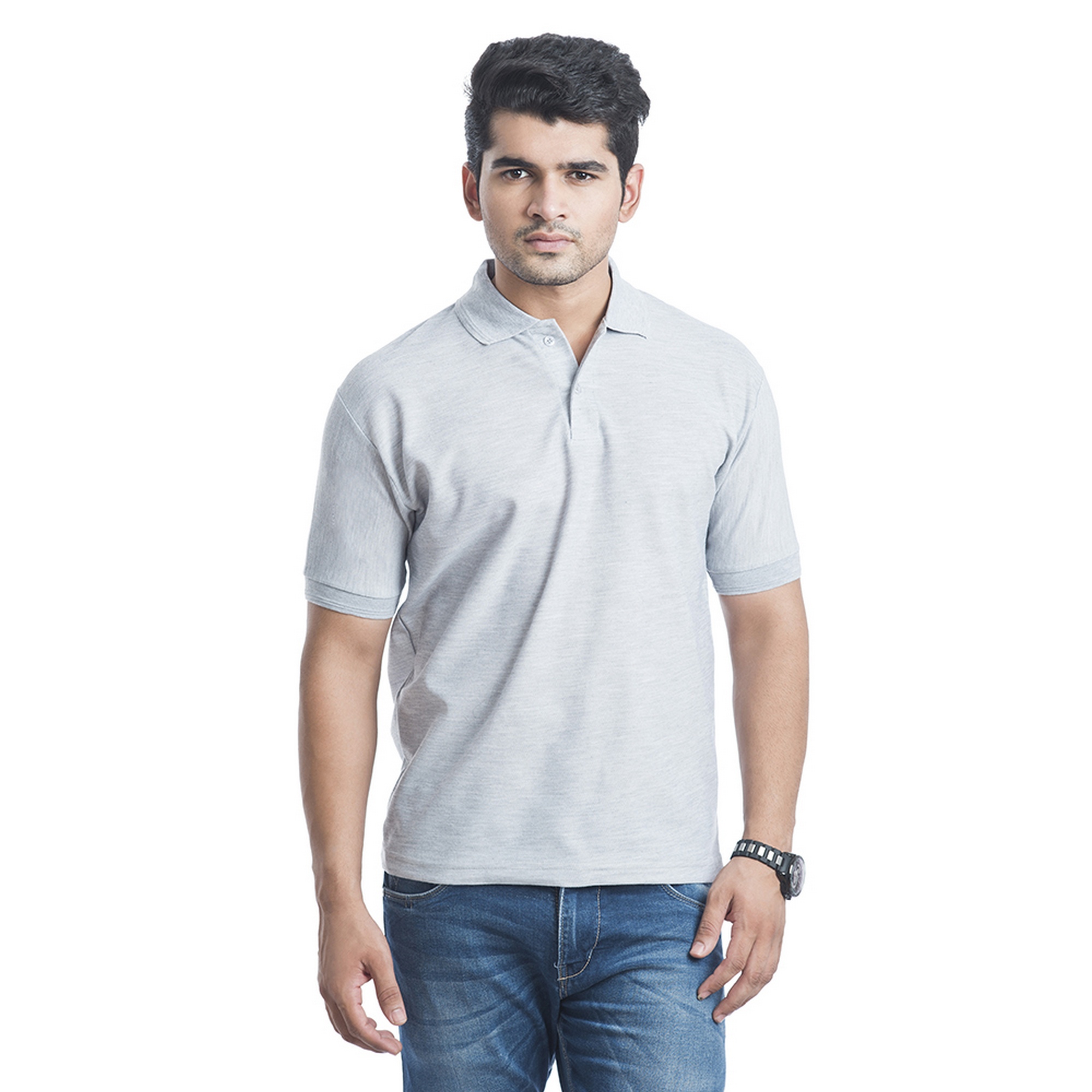 Buy Concepts Light Grey Polyester Polo Tshirt Online - Get 68% Off