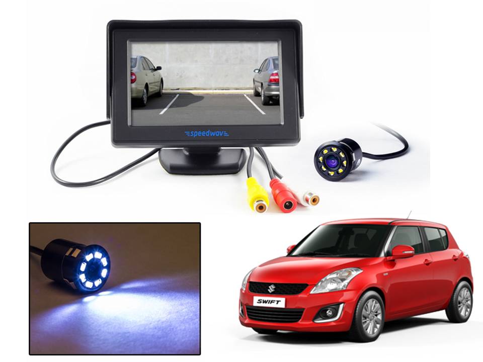 Buy Reverse Parking Camera Display Combo For Maruti Suzuki Swift Night Vision Camera with 4.3