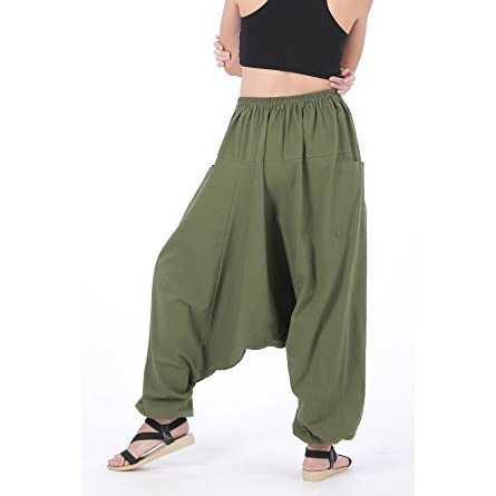 Buy Rayon Green Harem Pants for Women Online @ ₹499 from ShopClues