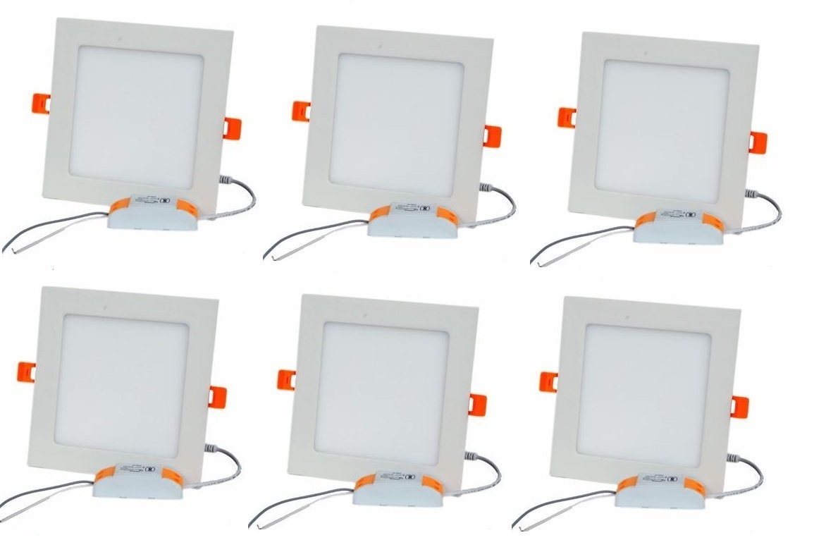 Buy Alpha 12 Watt Square Ceiling LED Panel Light (Pack of 6 Lights ...
