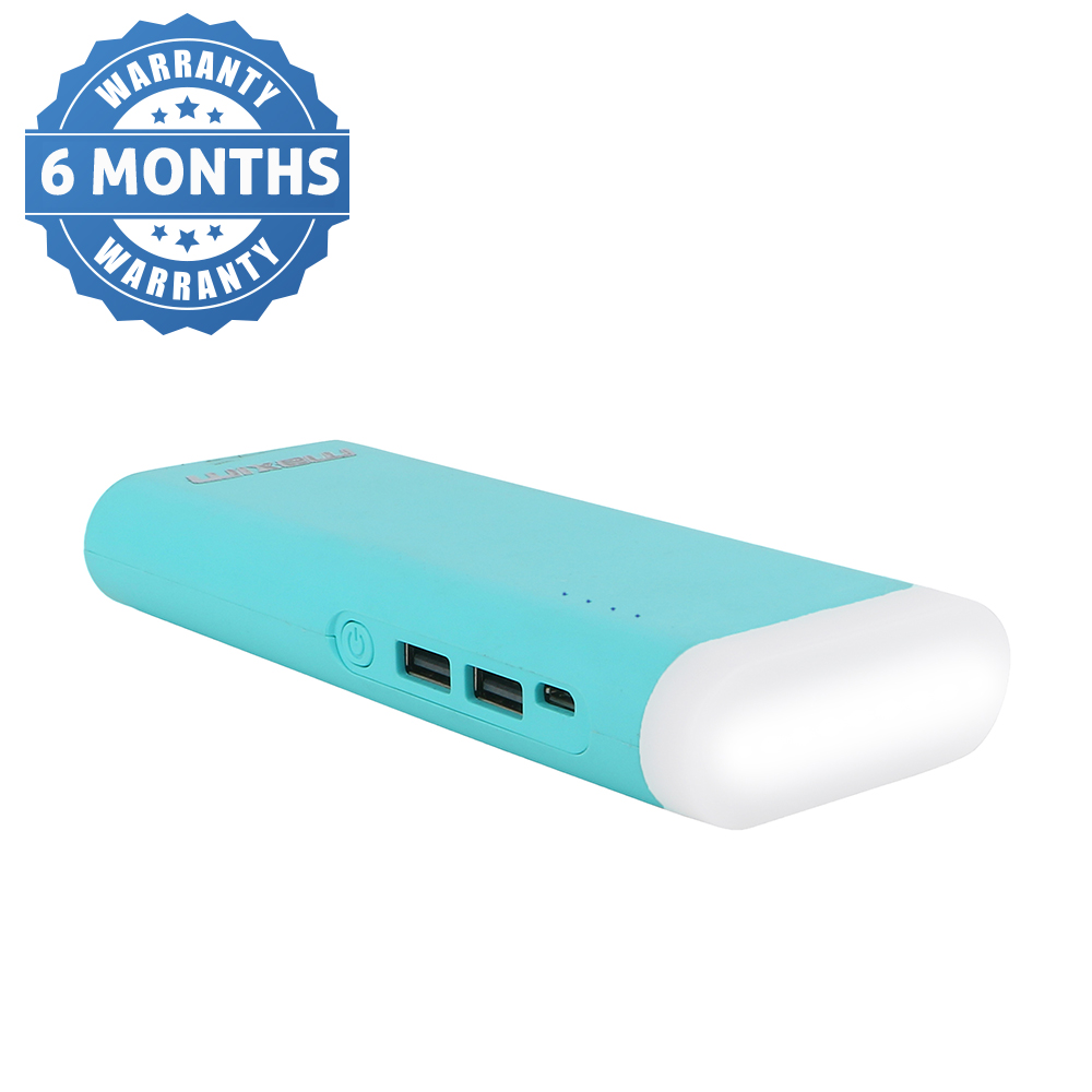 Maxim 2 USB Port 10000 Mah Top Light Power Bank Blue With 6 Months Warranty Suitable For All Smart Phones
