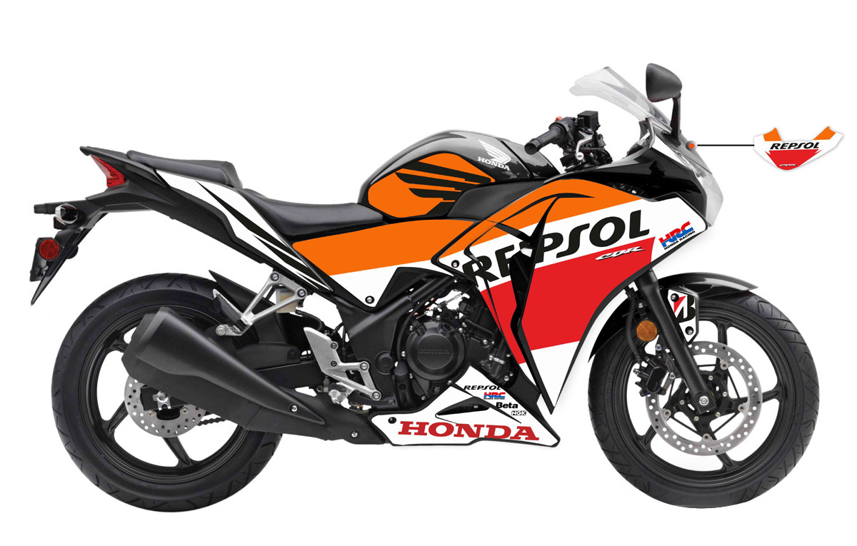 Buy CR Decals Honda CBR REPSOL RACE KIT-2 Custom Decals 2017 (CBR 150/ ...