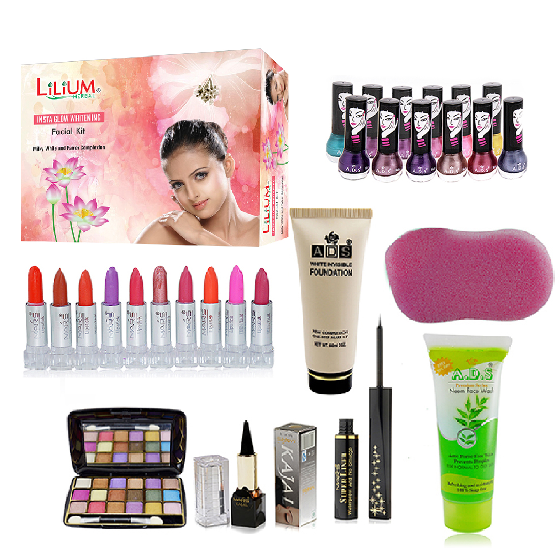 Buy Exclusive Professional Mega Beauty Makeup Kit /Combo Large (Pack Of ...