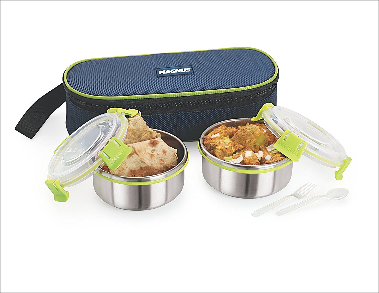 Buy Bincy Stainless Steel Elegant Flat 2 Lunch Box Air tight Microwave