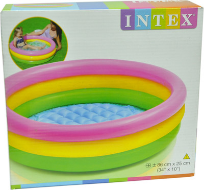 Intex Water tub Inflatable intex pool 3 ft diameter Baby Bath Seat Multicolor