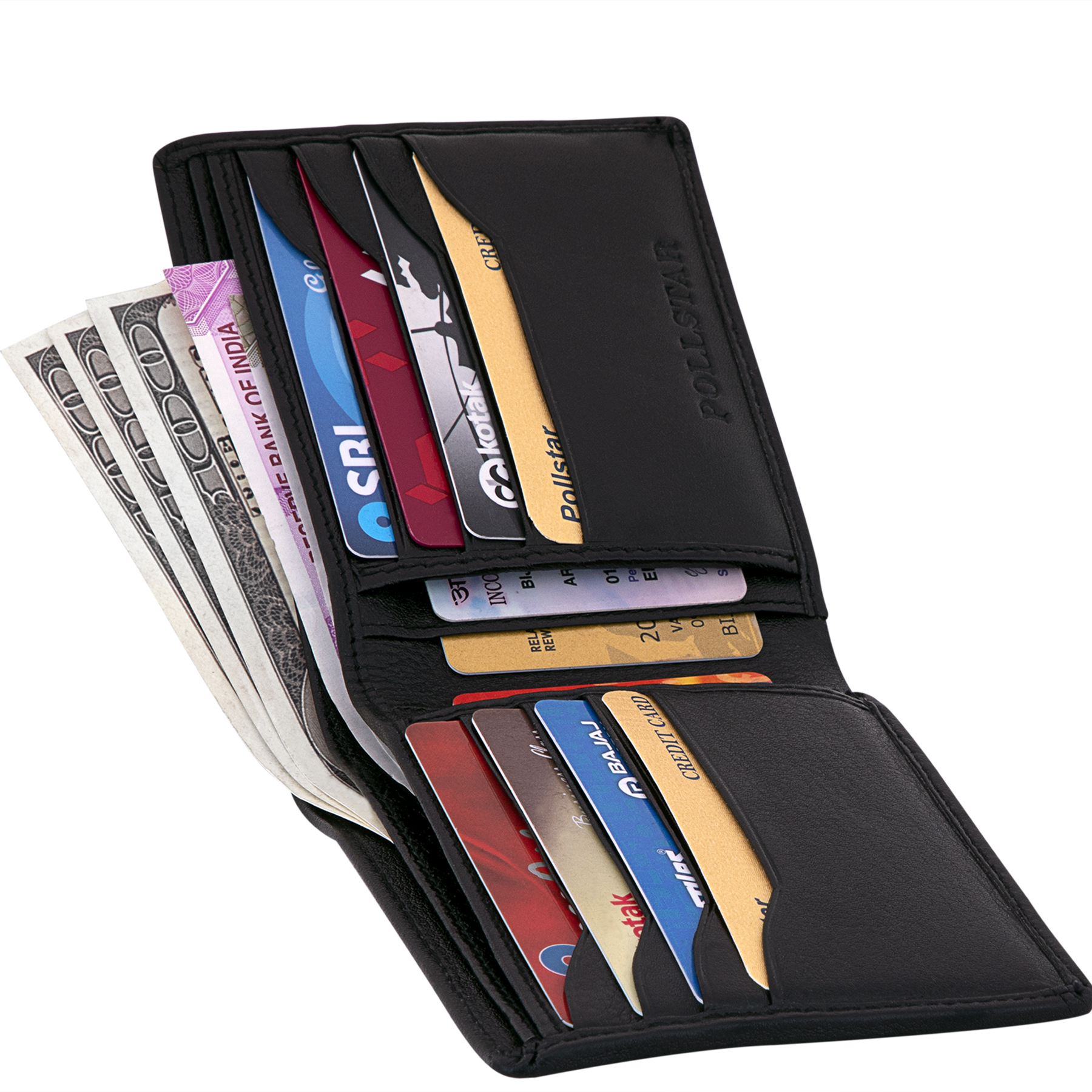 Buy Pollstar Rfid Blocking Genuine Leather Slim Wallet Without Coin ...