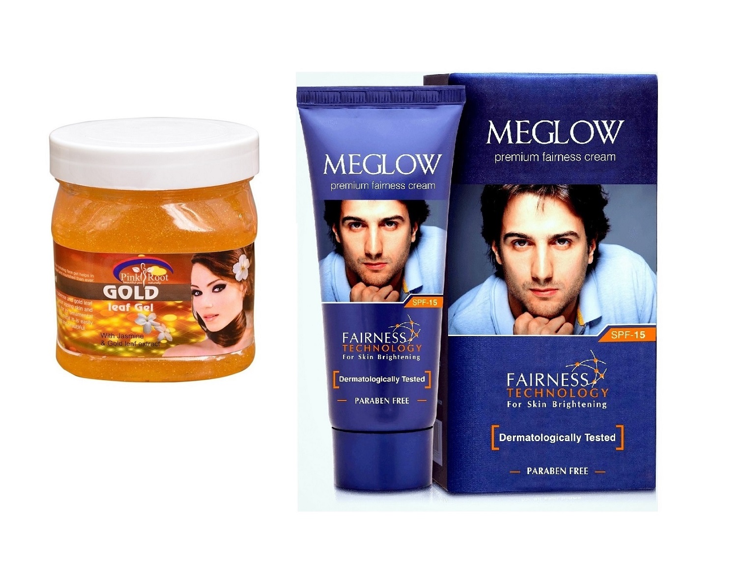 Buy Meglow Premium Fairness Cream Spf 15 50gm Pink Root Gold Leaf Gel