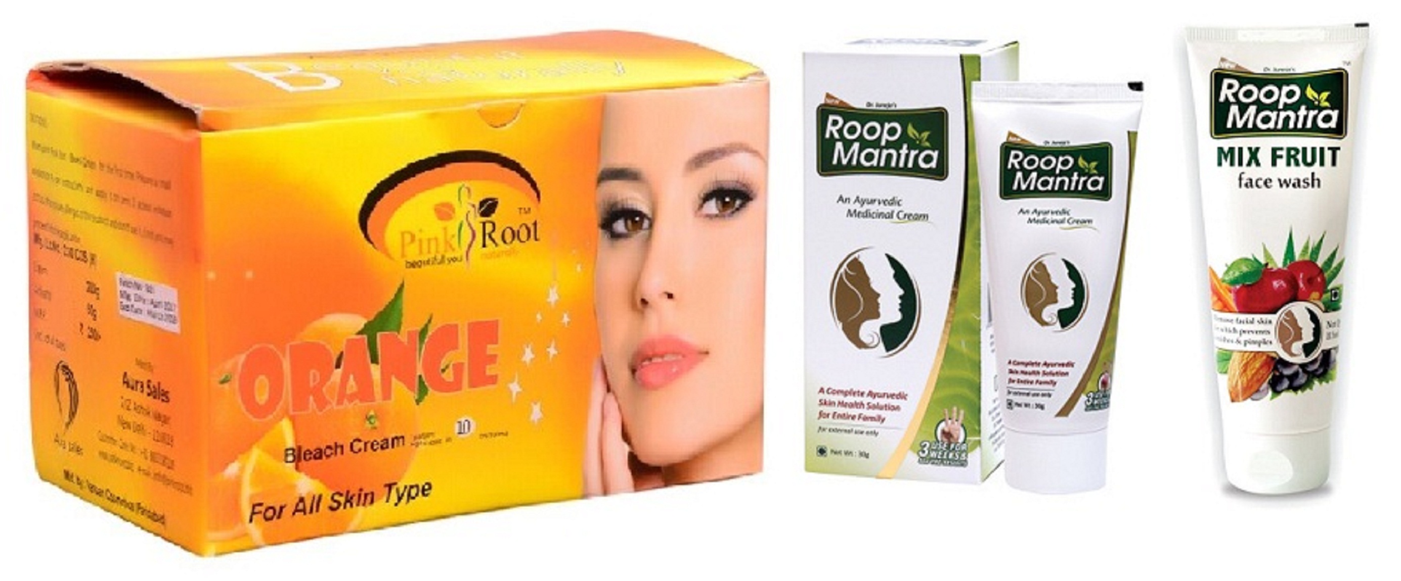 Buy ROOP MANTRA AYURVEDIC FAIRNESS CREAM 30gm,MIX FRUIT FACE WASH 115gm
