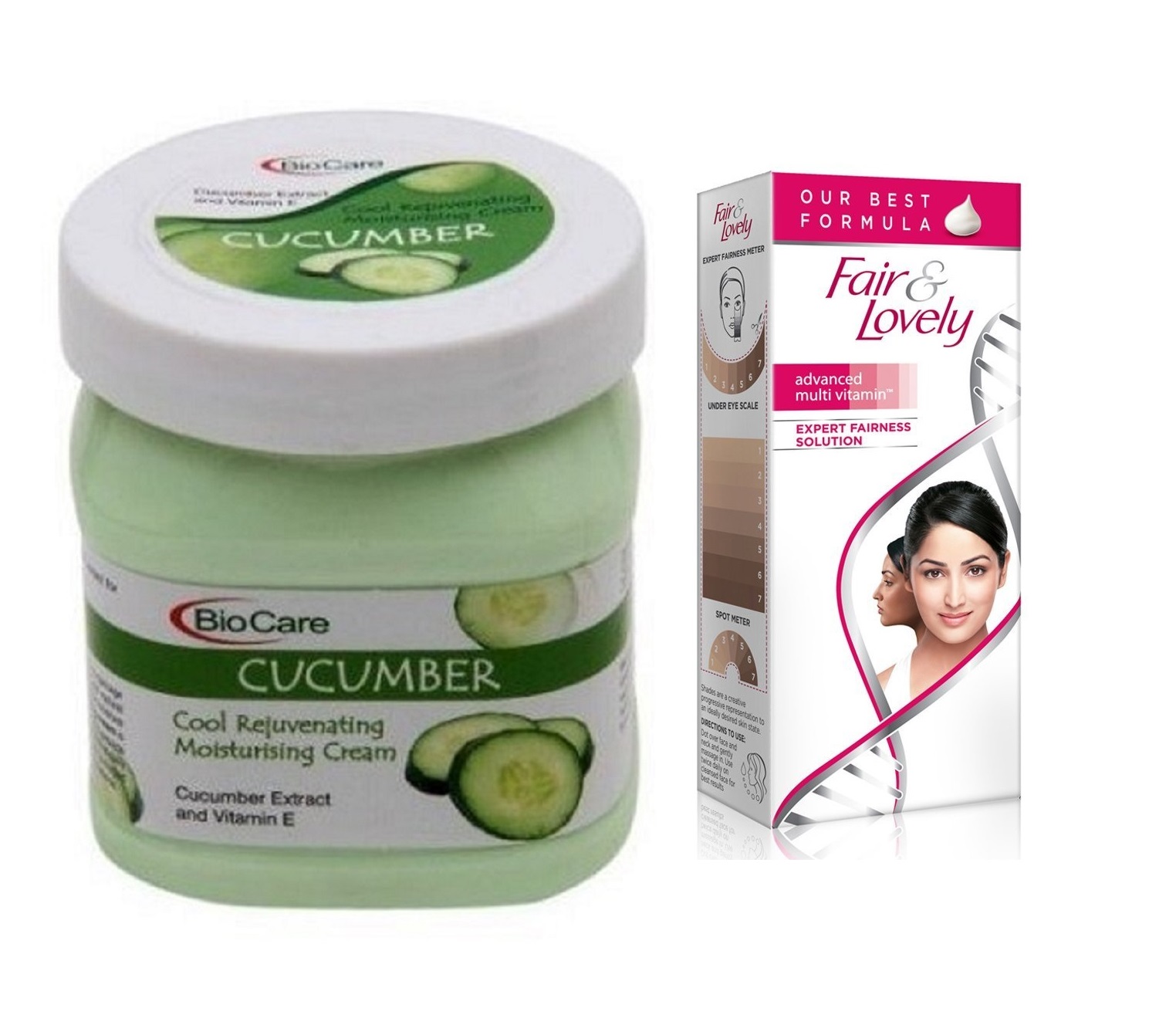 Buy Fair & Lovely Advanced Multi Vitamin Face Cream 80G and Biocare ...
