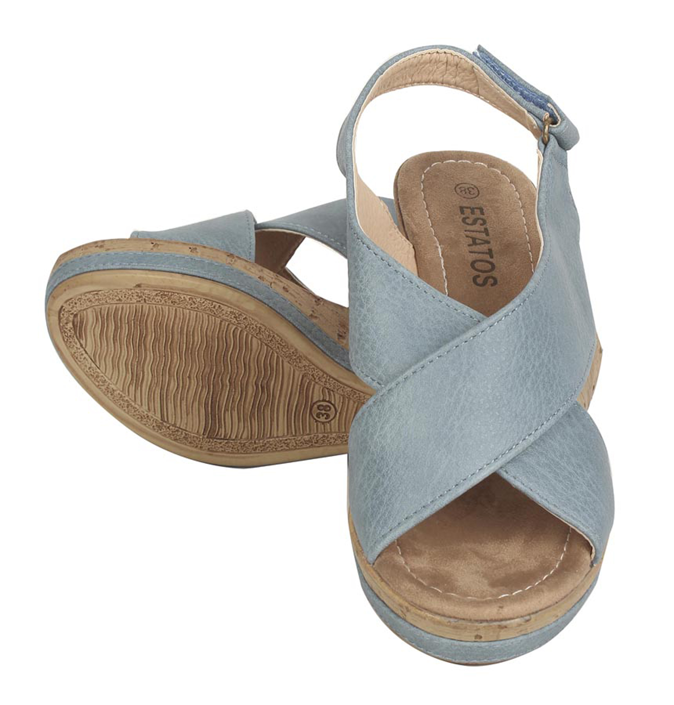 Buy Estatos Womens Blue Wedges Online @ â¹949 from ShopClues