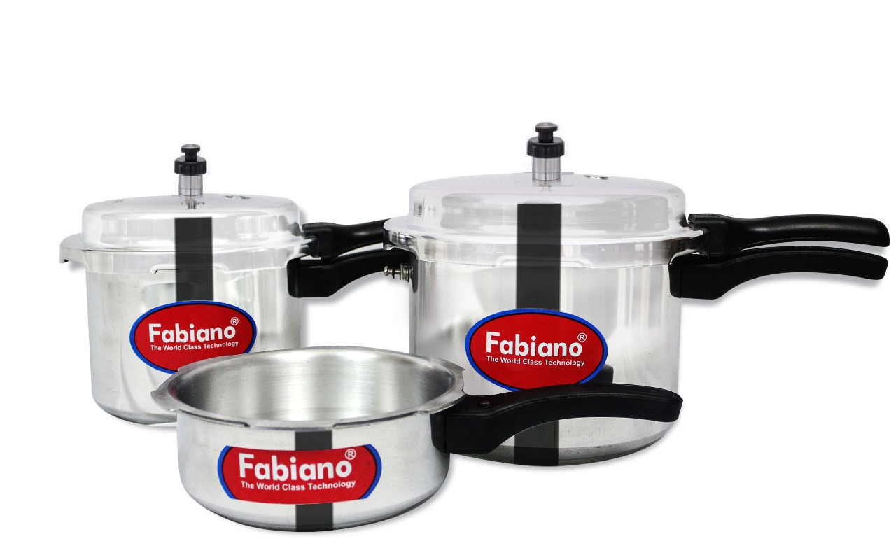 Buy FABIANO ISI Aluminium Pressure Cooker (Set Of 3) 2L + 3L + 5L