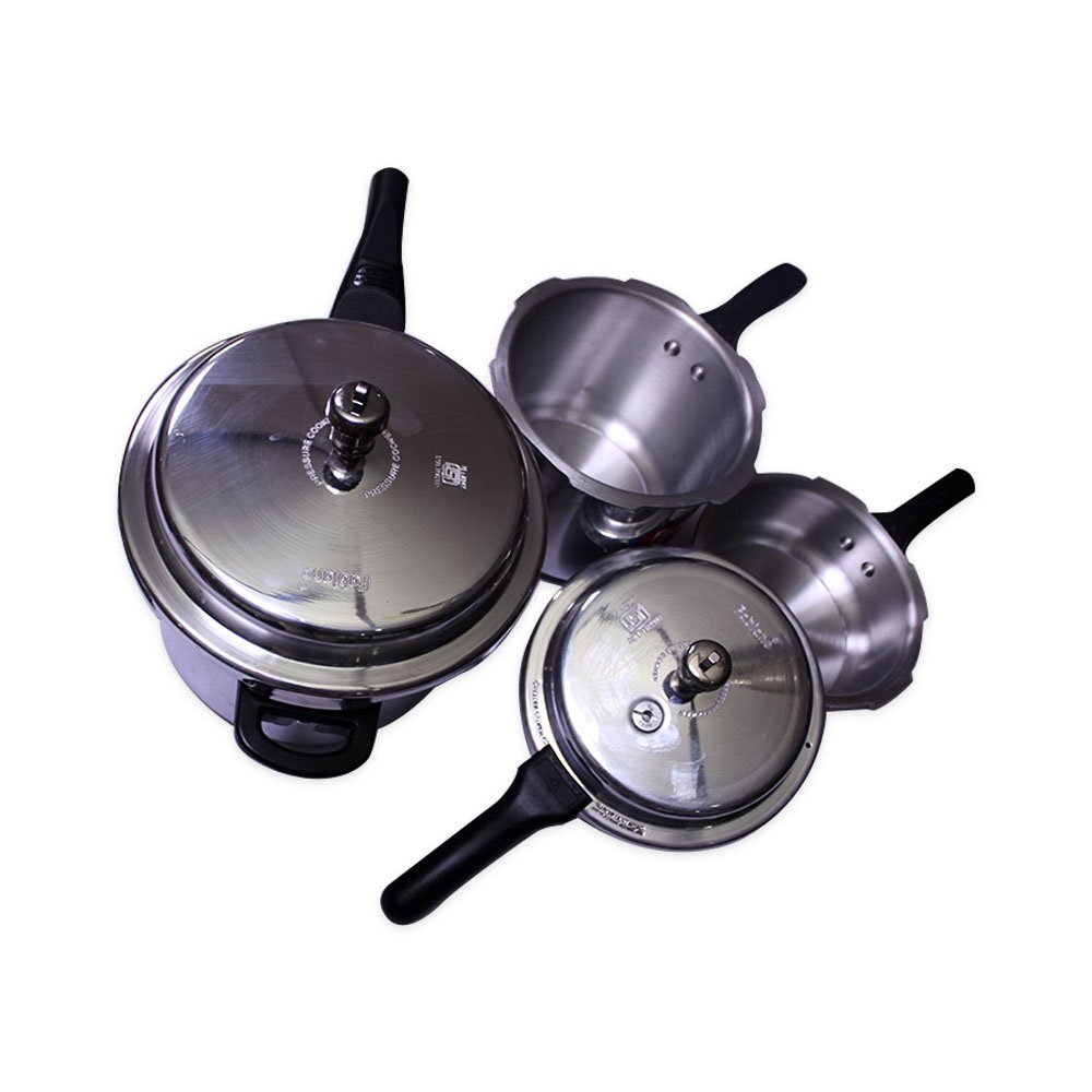 Buy FABIANO ISI Aluminium Pressure Cooker (Set Of 3) 2L + 3L + 5L
