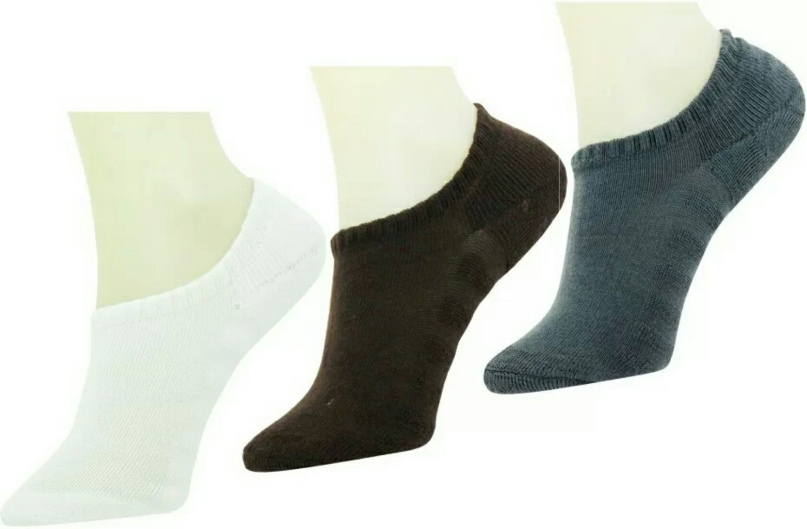 DDH Men Women Self Design Loafer Ankle Length Socks pack of 3 Towel Base