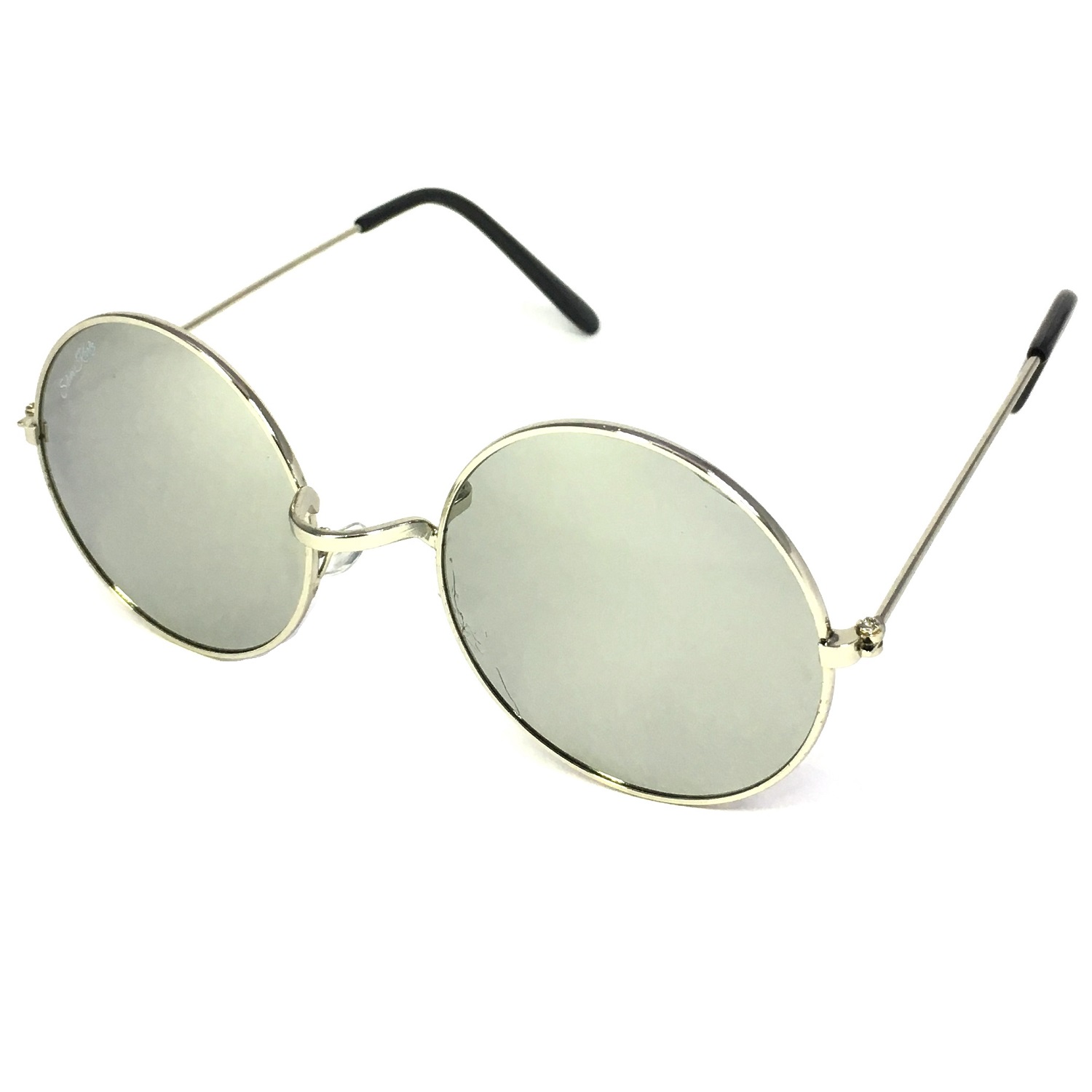 Buy Silver Kartz Round Unisex Sunglasses (scwy127//Off-White) Online ...