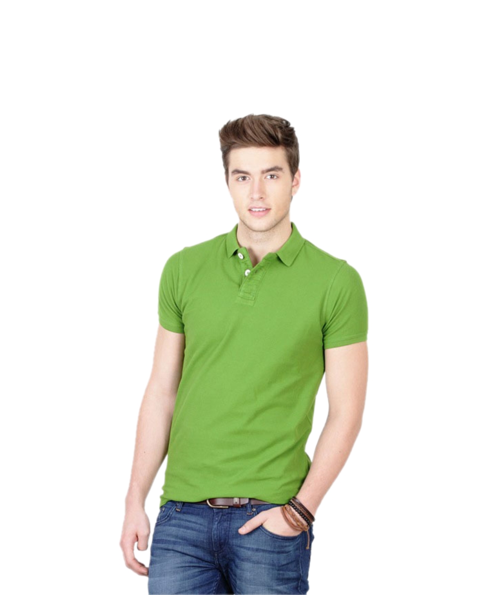 Buy Ansh Black & Green Polo T-Shirt Online - Get 60% Off