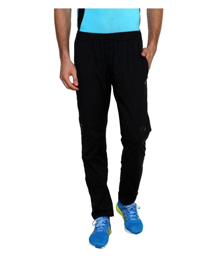 adidas black polyester lycra track pant