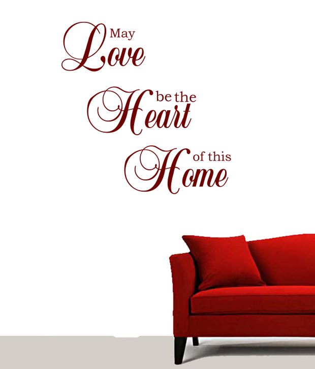 Buy Ritzy Love Home Wall Quotes Decal Maroon Size W X H 30 X 60 Online ₹197 From Shopclues 1316