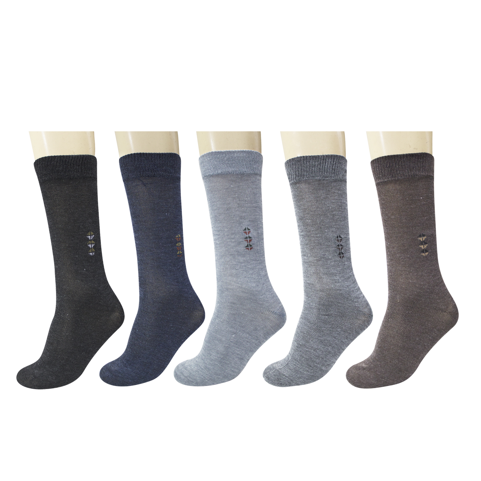 Buy Maroon Multicolour Cotton Set of 5 Men's Full Length Socks Online ...