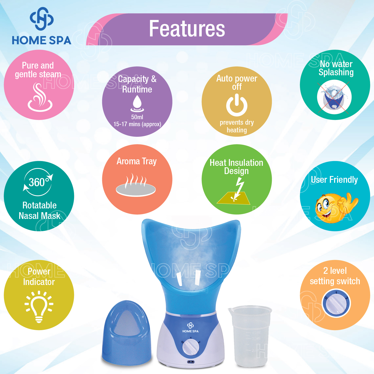 Buy Dr Trust (USA) Home Spa Face Steam Vaporizer and Nose Vapouriser