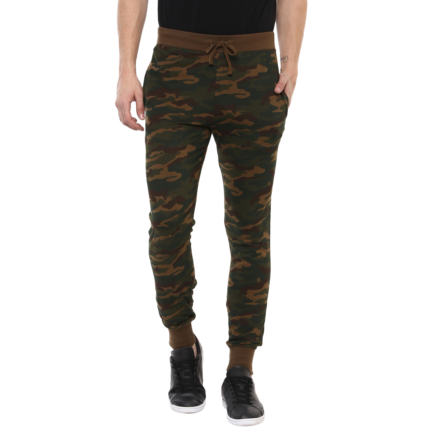 Buy Urbano Fashion Men's Camouflage/Military Printed Olive Green Cotton ...