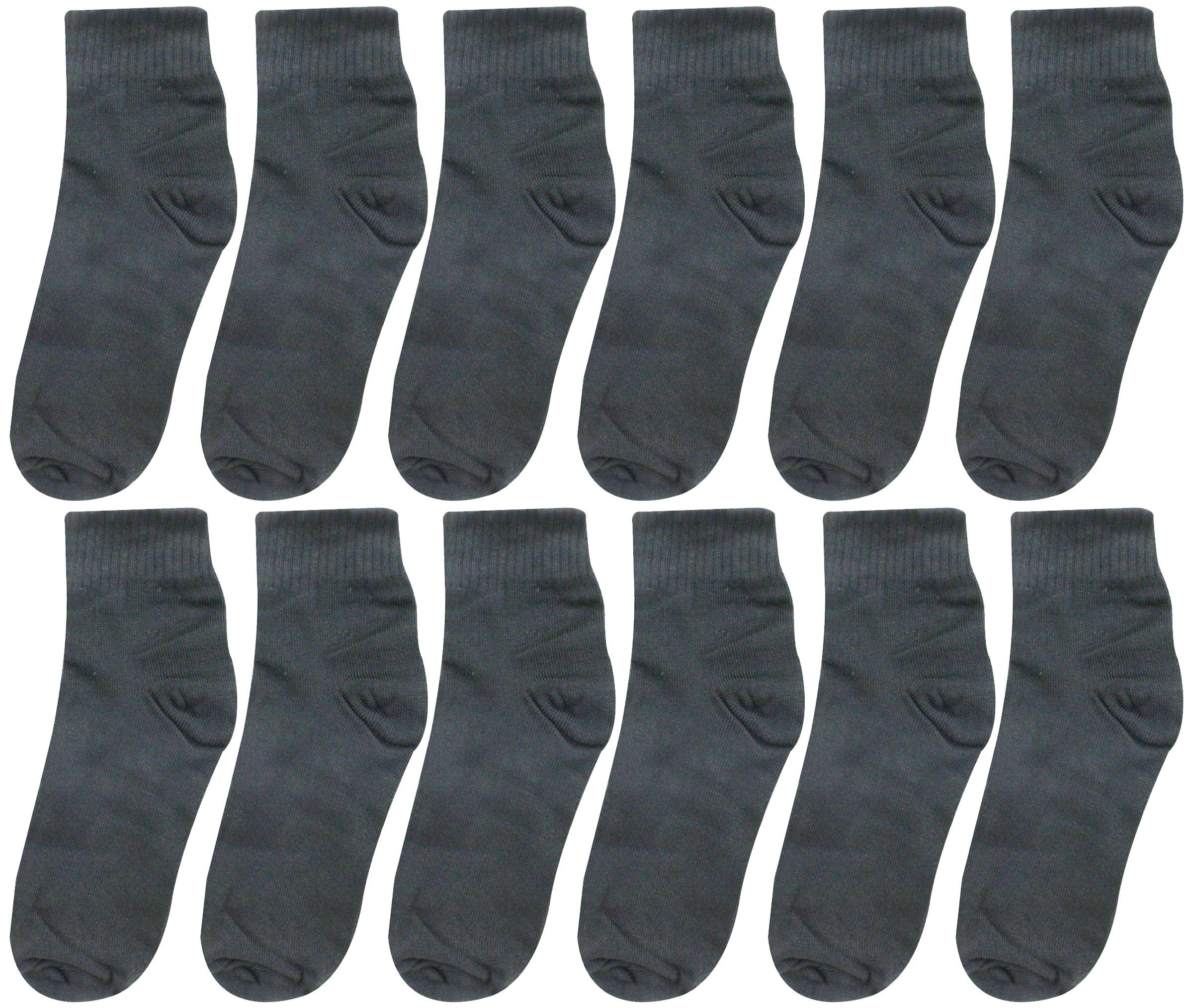 Neska Moda Men Cotton Black 12 Pair Ankle Length Socks
