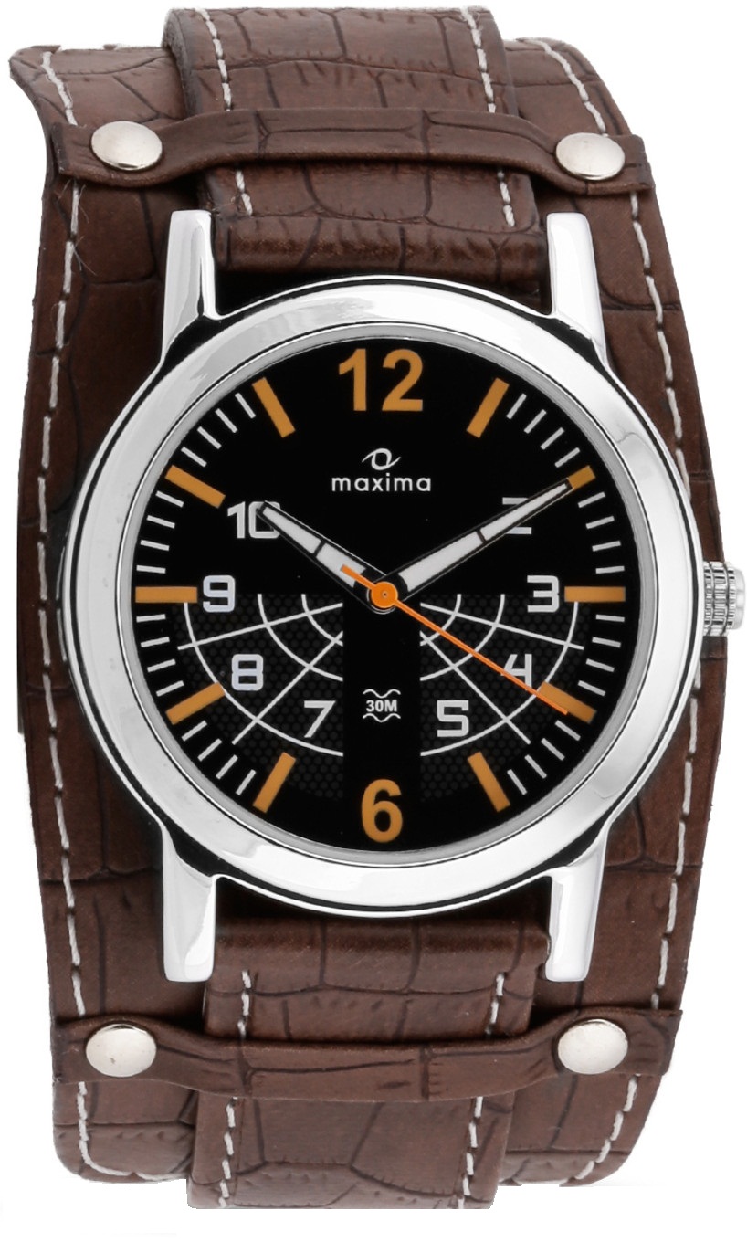 Buy Maxima Quartz Black Round Men Watch 24260LMGI Online 1044 from ShopClues