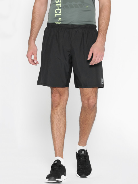 Reebok Men's Polyester Black Workout Sports Shorts