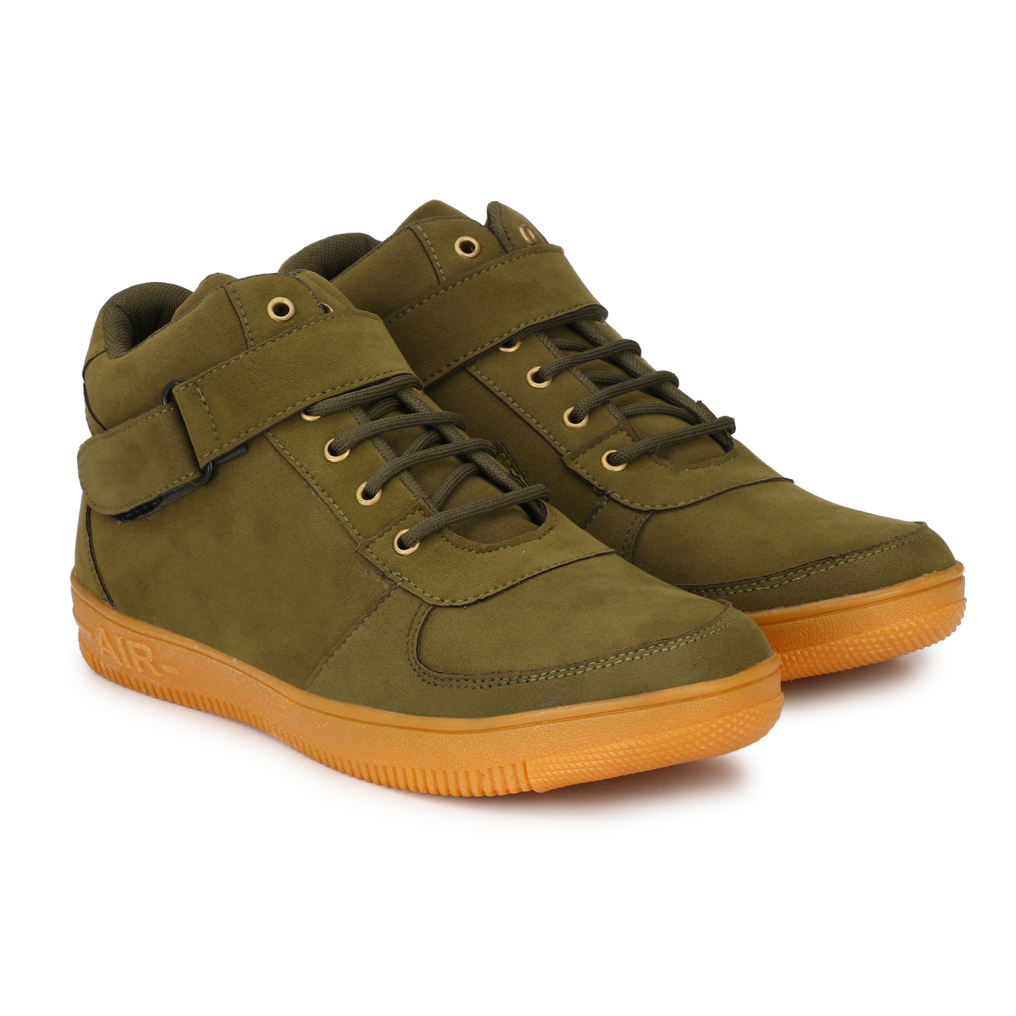 Buy Biggfoot Olive Leather PVC Lace Up Sneaker Casual Shoes For Men ...