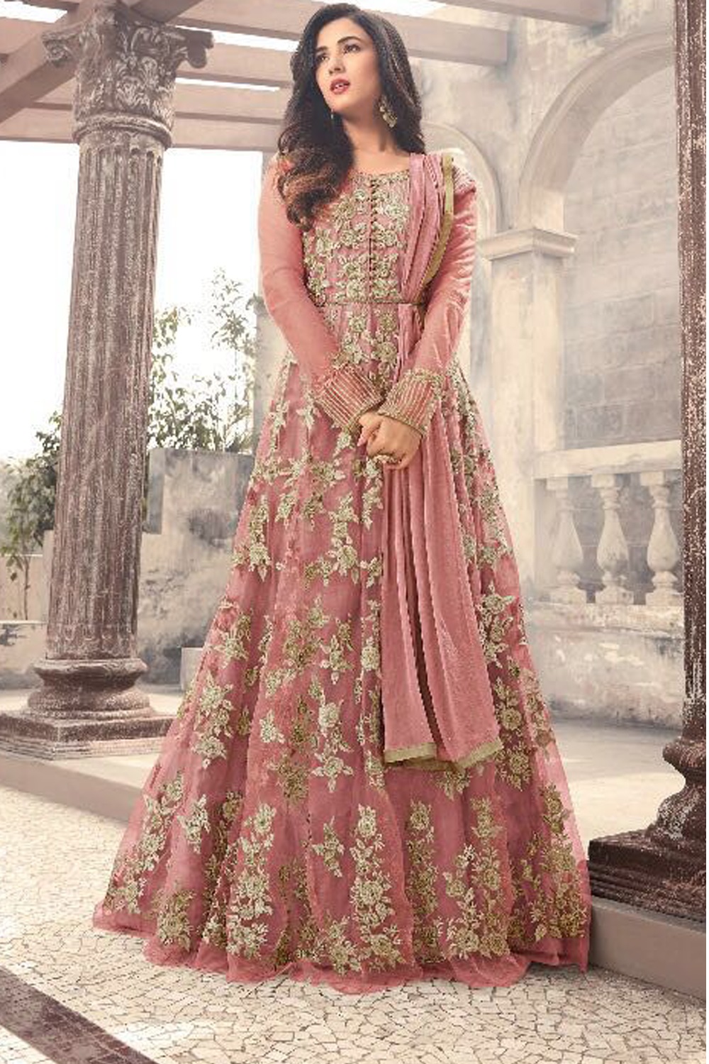 peach gown online india