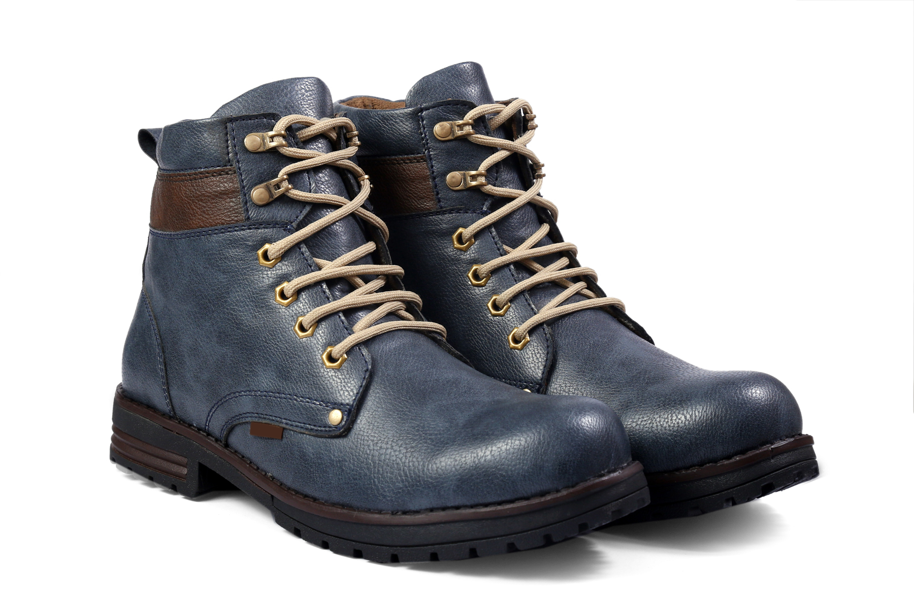 light blue lace up boots