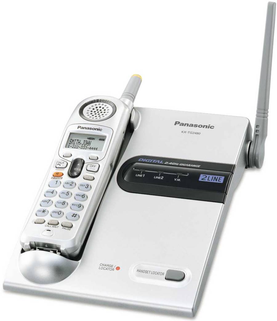Buy Panasonic 2line cordless phone KX-TG2480 with 6 months 