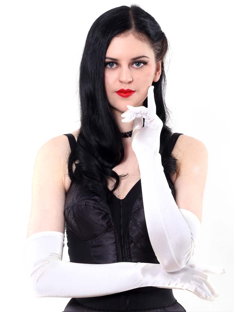 Buy Full Hand White Gloves For Women Set Of Size Online