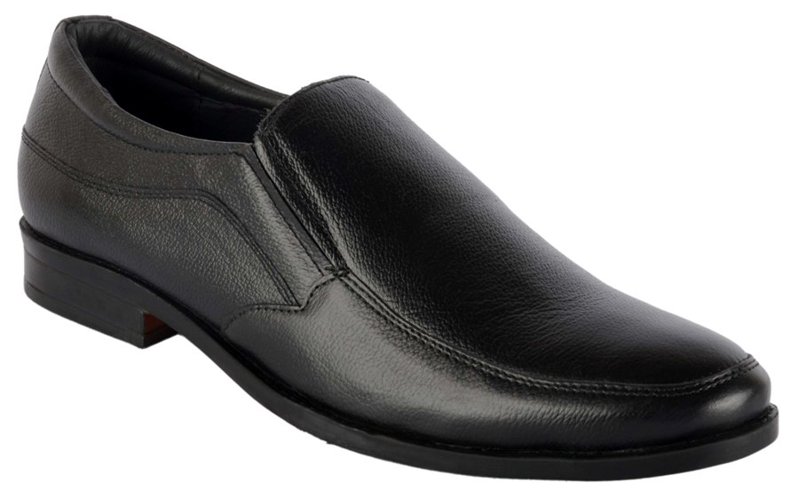 Buy Goosebird Men's Pure Leather Formal Shoes Office Black Color Shoes ...