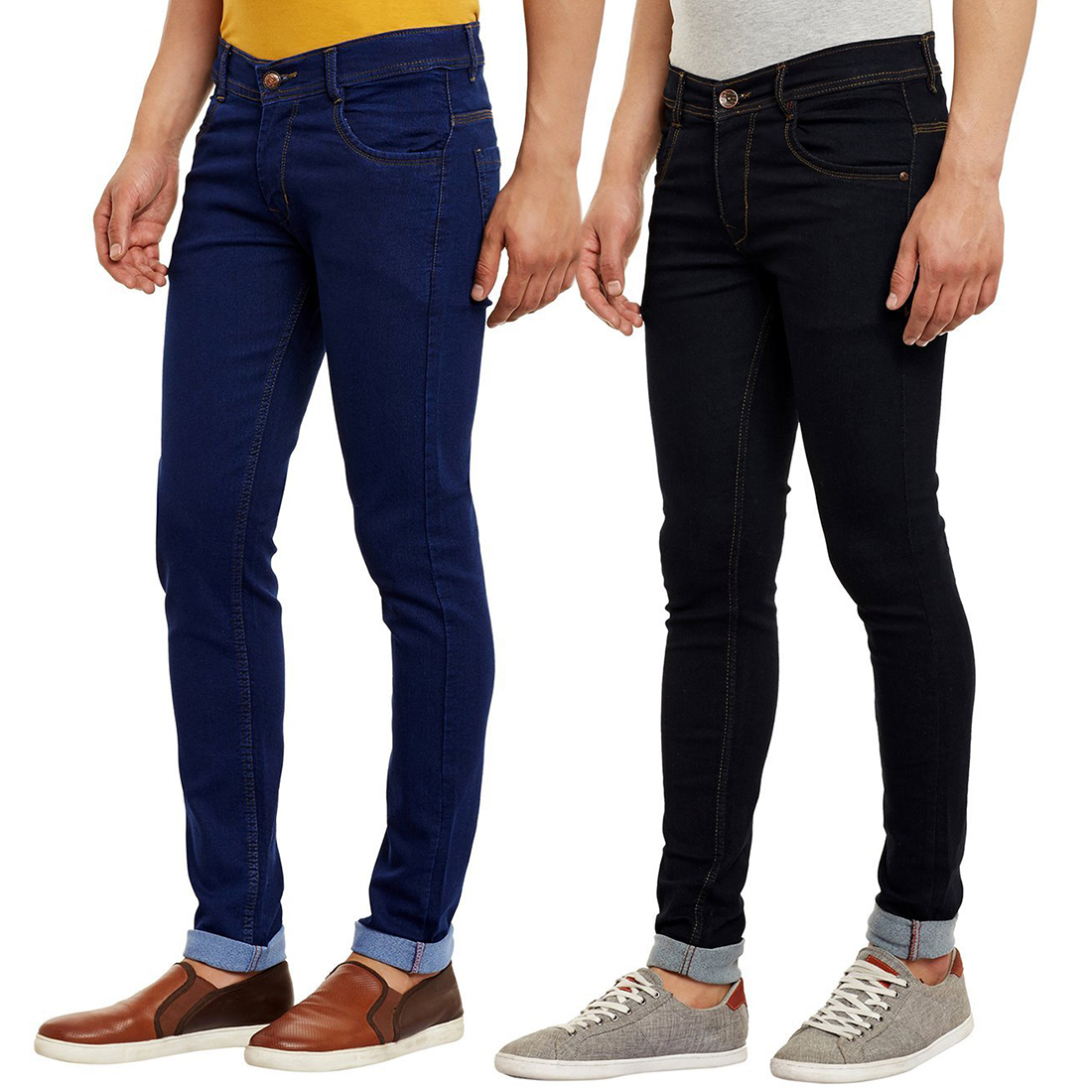 Buy Waiverson Slim Fit Men's Multicolor Jeans(Pack of 2) Online @ ₹1034 ...