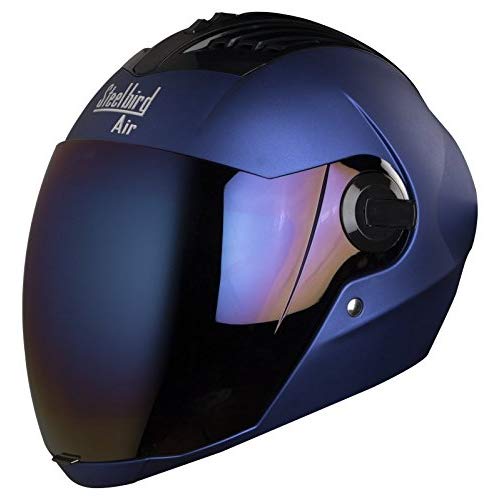 Buy STEELBIRD HELMET SBA2 MATT YAMAHA BLUE WITH IR. BLUE VISOR MEDIUM