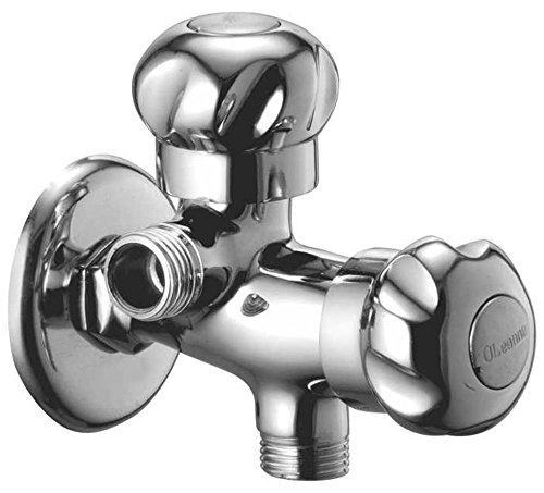 Buy Oleanna Moon Brass 2 In 1 Angle Valve With Wall Flange 2 Way Agular Stop Cock Rising 5324