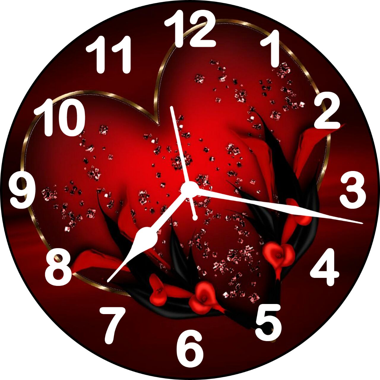 Buy 3d red heart 2 wall clock Online @ ₹799 from ShopClues