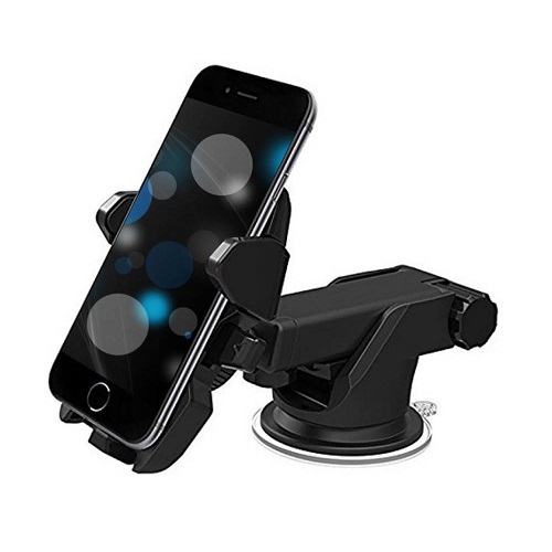 techdeal Car Mobile Holder for Dashboard, Windshield Black
