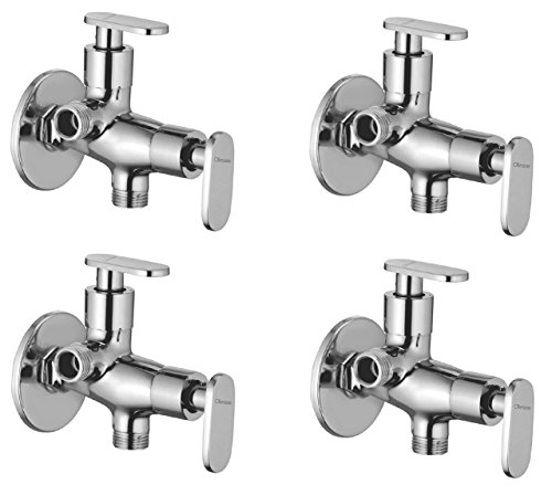 Buy Oleanna Metroo Brass 2 In 1 Angle Valve With Wall Flange 2 Way Agular Stop Cock Disc 1705