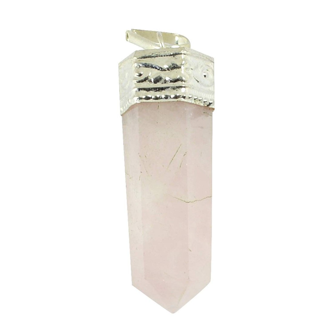 Buy ReBuy Crystal Products Rose Quartz Crystal / Stone Pencil Pendant ...