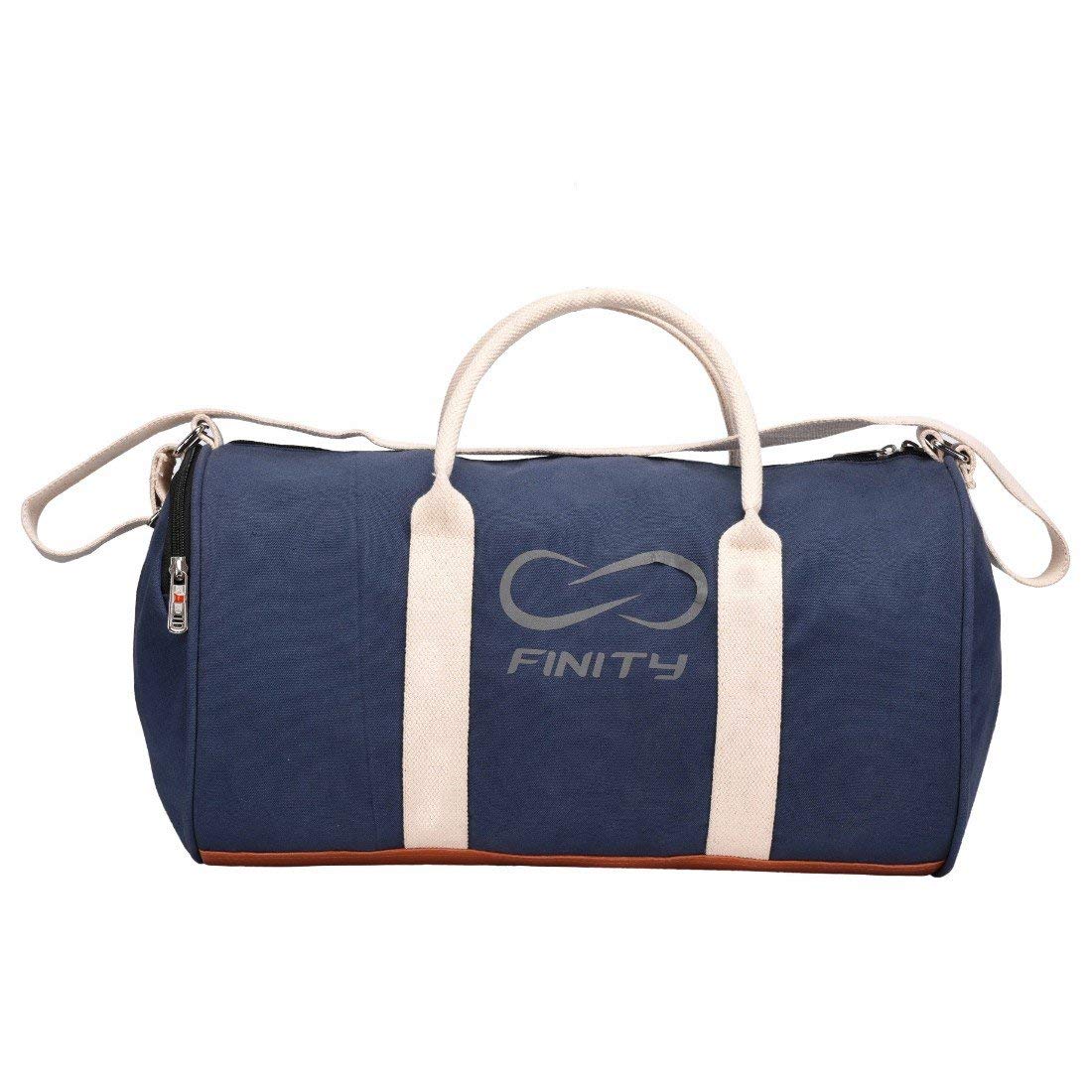Buy Finity Cotton Canvas Stylish Mutipurpose Blue Gym Bag/Sports Bag
