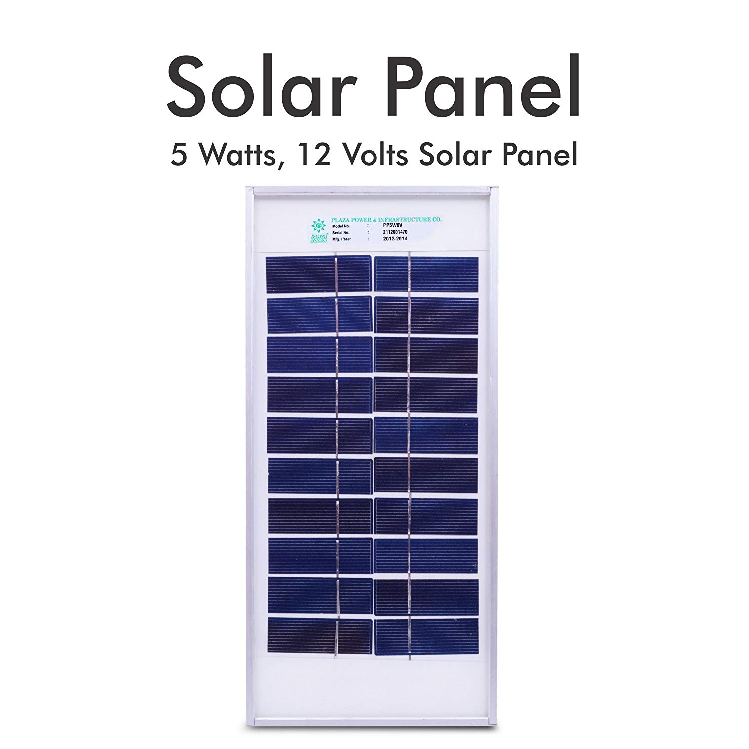 Buy Plaza 5 Watt Polycrystalline Solar Module Range 6 Volt Solar Panel ...