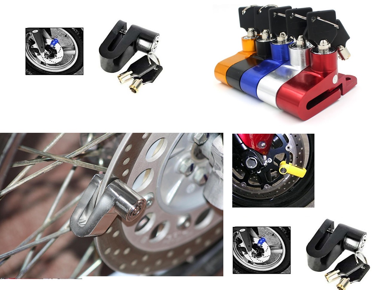 Buy KunjZone Bike Protection Disc Brake Lock with Keys For