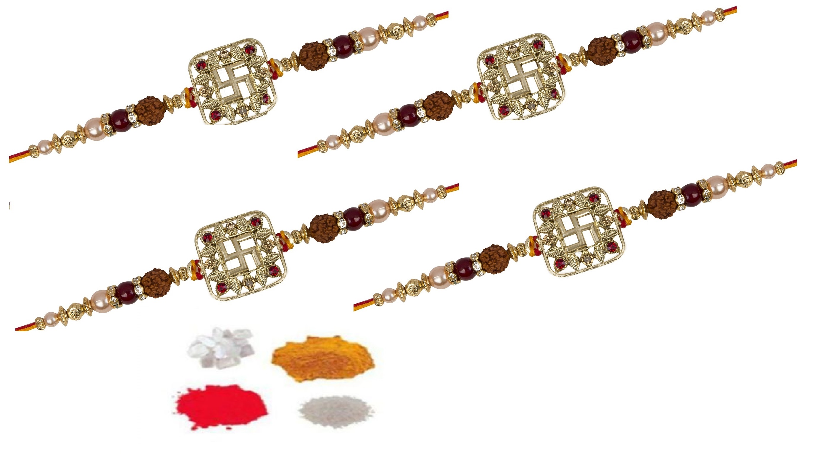 Long Raksha Buy LOF Exculsive Raksha Sutra Hand Made With Swastik, Artificial ...